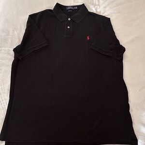 Polo by Ralph Lauren Black Cotton Pique Polo